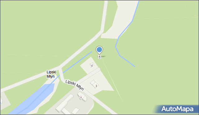 Cieciorka, Lipski Młyn, 5, mapa Cieciorka