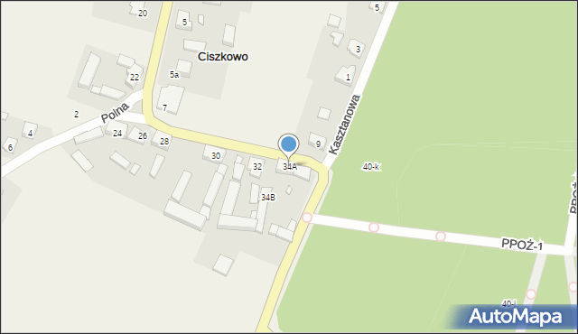 Ciszkowo, Lipowa, 34A, mapa Ciszkowo