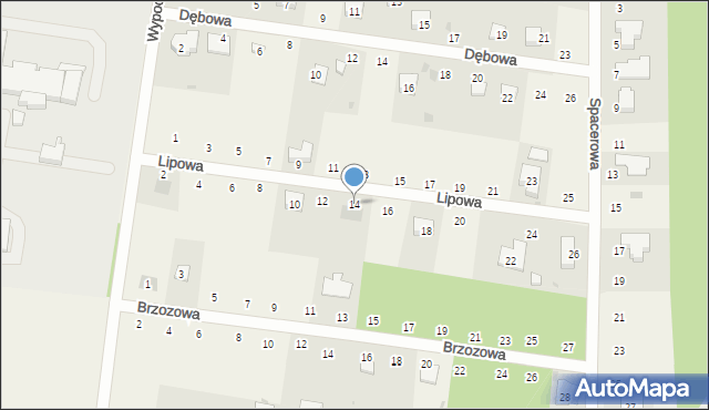 Czarnocin, Lipowa, 14, mapa Czarnocin