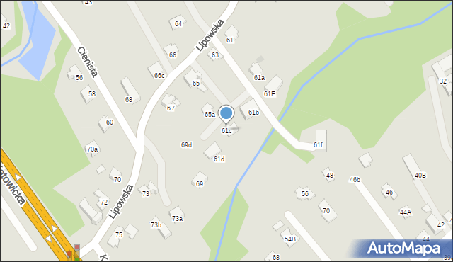 Czechowice-Dziedzice, Lipowska, 61c, mapa Czechowic-Dziedzic