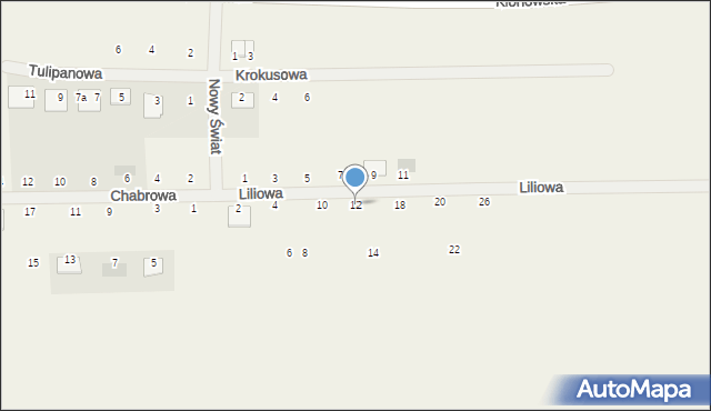 Czerlejno, Liliowa, 12, mapa Czerlejno