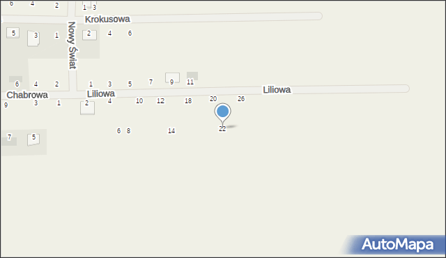 Czerlejno, Liliowa, 22, mapa Czerlejno