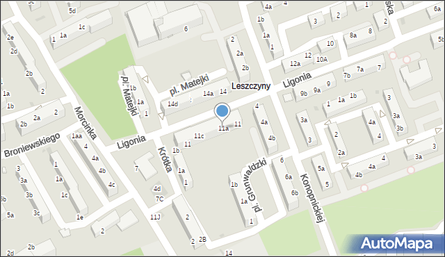 Czerwionka-Leszczyny, Ligonia, 11a, mapa Czerwionka-Leszczyny