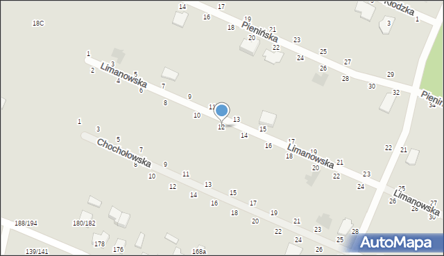 Częstochowa, Limanowska, 12, mapa Częstochowy