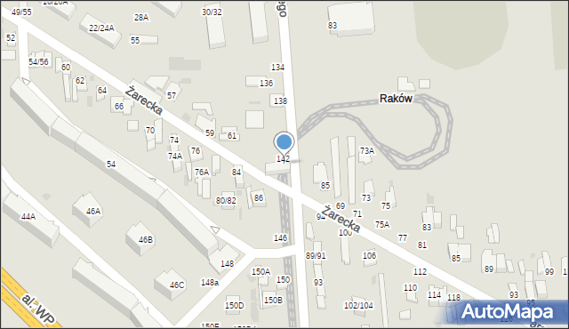 Częstochowa, Limanowskiego Bolesława, 144, mapa Częstochowy