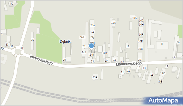 Dąbrowa Górnicza, Limanowskiego Bolesława, 24c, mapa Dąbrowa Górnicza