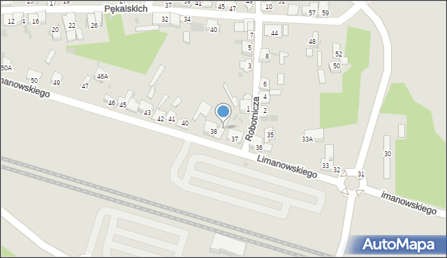 Dąbrowa Górnicza, Limanowskiego Bolesława, 38A, mapa Dąbrowa Górnicza