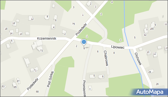 Dąbrowa Szlachecka, Lipowiec, 4, mapa Dąbrowa Szlachecka