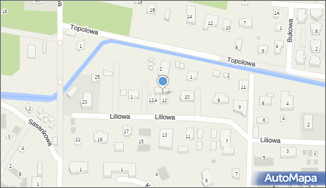 Dębki, Liliowa, 12B, mapa Dębki