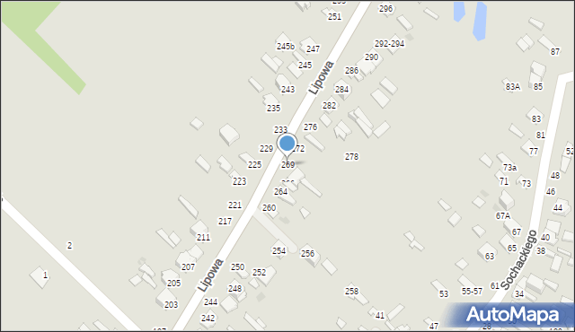 Dęblin, Lipowa, 269, mapa Dęblin