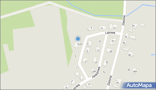 Dębno, Lipowa, 7, mapa Dębno