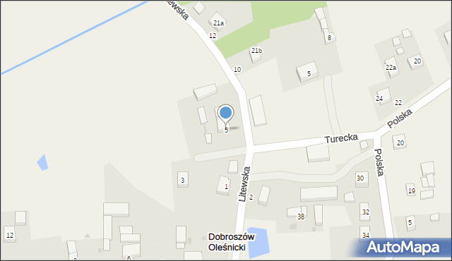 Dobroszów Oleśnicki, Litewska, 5, mapa Dobroszów Oleśnicki