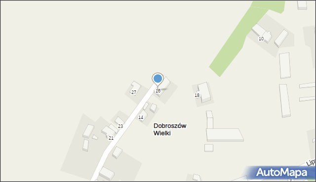 Dobroszów Wielki, Lipowa, 16, mapa Dobroszów Wielki