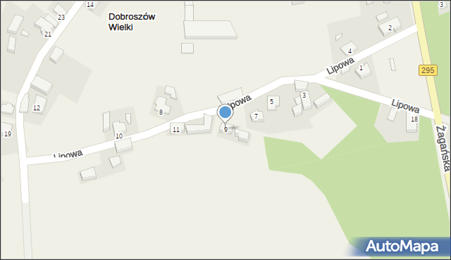 Dobroszów Wielki, Lipowa, 9, mapa Dobroszów Wielki