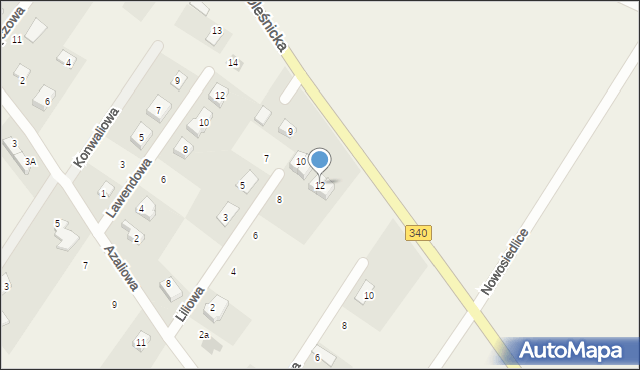 Dobroszyce, Liliowa, 12, mapa Dobroszyce