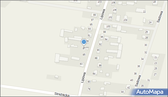 Dobrzyniewo Duże, Lipowa, 87, mapa Dobrzyniewo Duże