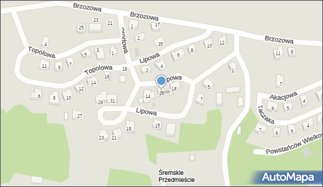 Dolsk, Lipowa, 16, mapa Dolsk