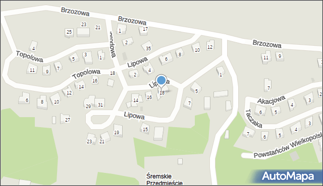 Dolsk, Lipowa, 18, mapa Dolsk