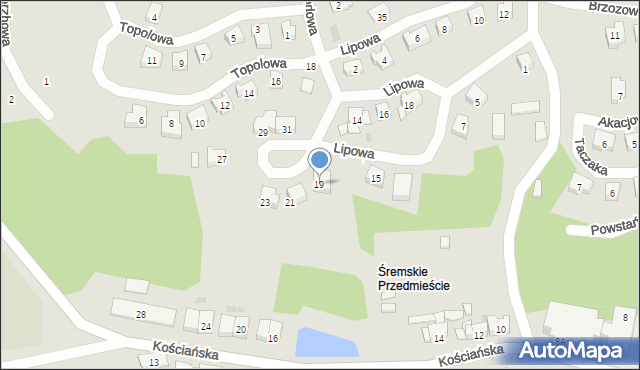 Dolsk, Lipowa, 19, mapa Dolsk