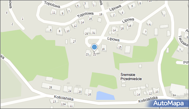 Dolsk, Lipowa, 21, mapa Dolsk