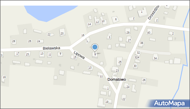 Domatowo, Lipowa, 4, mapa Domatowo