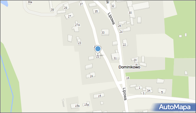 Dominikowo, Lipowa, 21, mapa Dominikowo