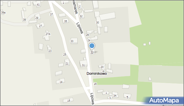 Dominikowo, Lipowa, 22, mapa Dominikowo