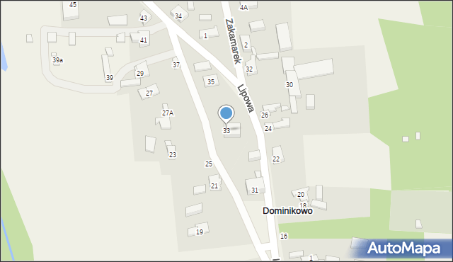 Dominikowo, Lipowa, 33, mapa Dominikowo