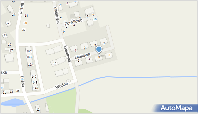 Dopiewiec, Lilakowa, 6, mapa Dopiewiec