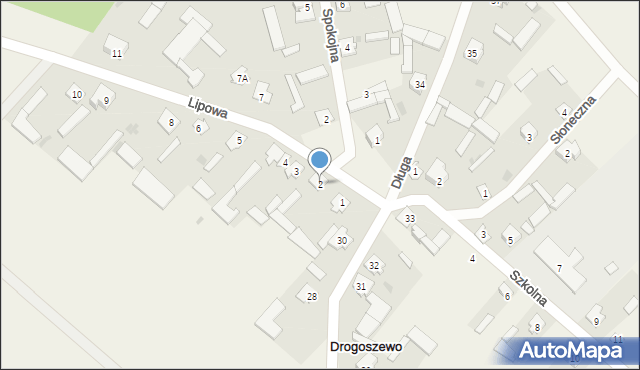 Drogoszewo, Lipowa, 2, mapa Drogoszewo