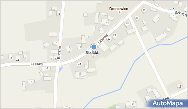 Droniowice, Lipowa, 18, mapa Droniowice