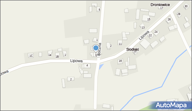 Droniowice, Lipowa, 5, mapa Droniowice