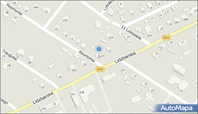 Działdowo, Lidzbarska, 24, mapa Działdowo