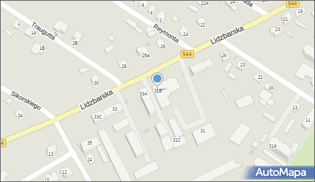 Działdowo, Lidzbarska, 31B, mapa Działdowo