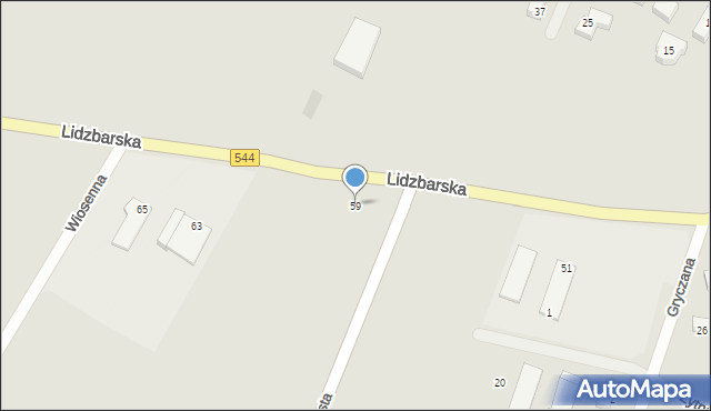 Działdowo, Lidzbarska, 59, mapa Działdowo