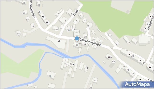 Dzierzgoń, Limanowskiego Bolesława, 13, mapa Dzierzgoń