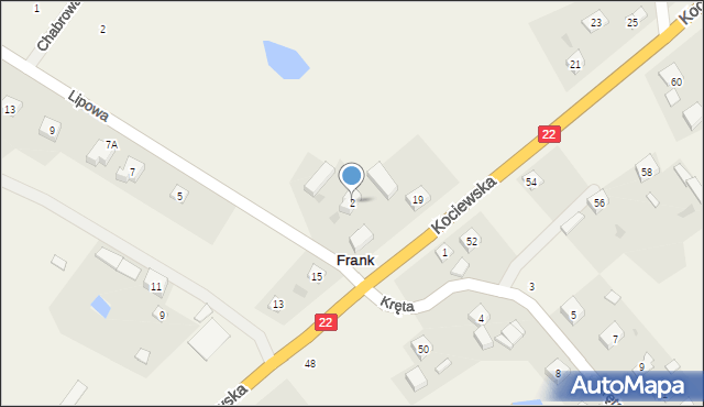 Frank, Lipowa, 2, mapa Frank
