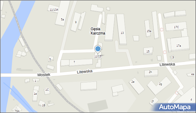 Gdańsk, Litewska, 11/13, mapa Gdańska