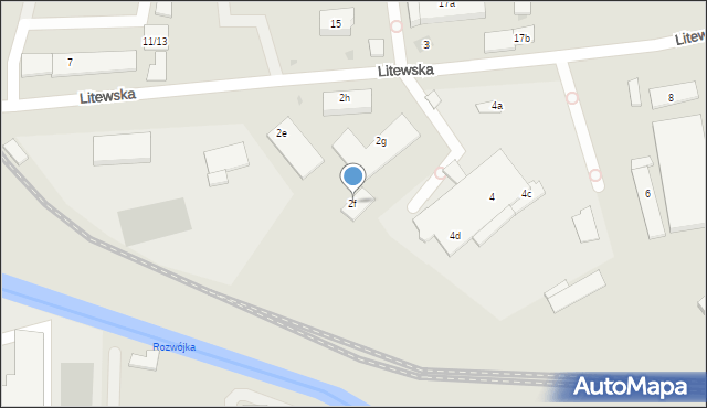 Gdańsk, Litewska, 2f, mapa Gdańska