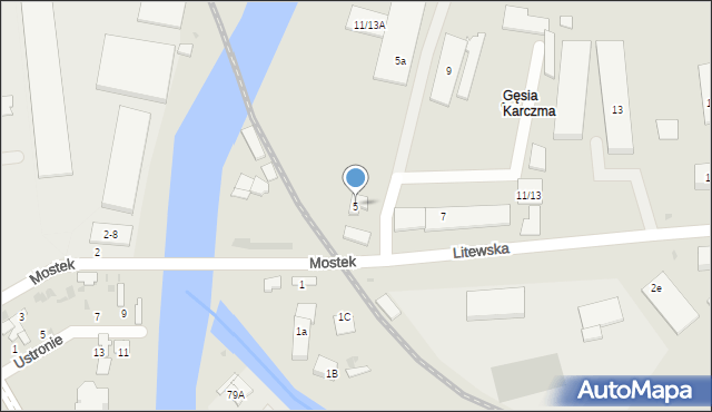 Gdańsk, Litewska, 5, mapa Gdańska