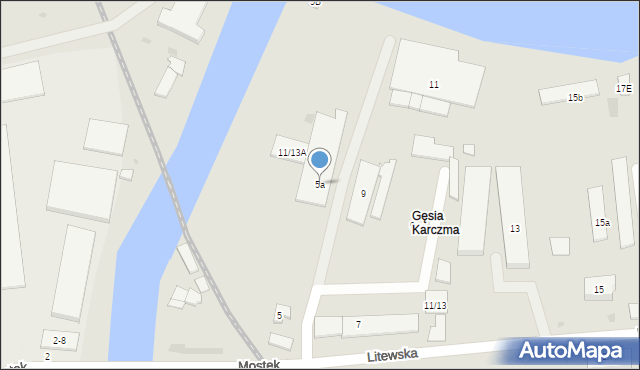Gdańsk, Litewska, 5a, mapa Gdańska