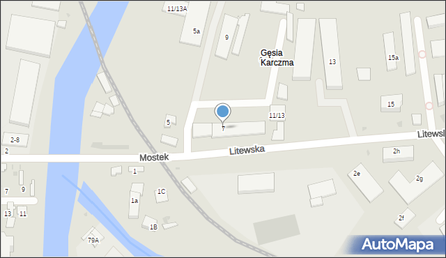 Gdańsk, Litewska, 7, mapa Gdańska