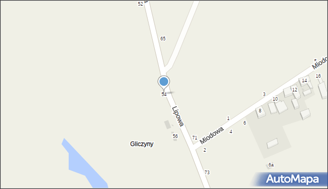 Gęsiniec, Lipowa, 54, mapa Gęsiniec