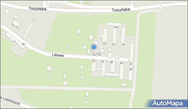 Gliwice, Liliowa, 11, mapa Gliwic