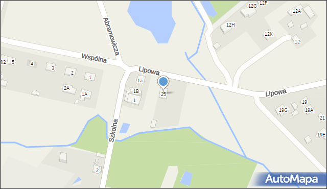 Głosków, Lipowa, 25, mapa Głosków