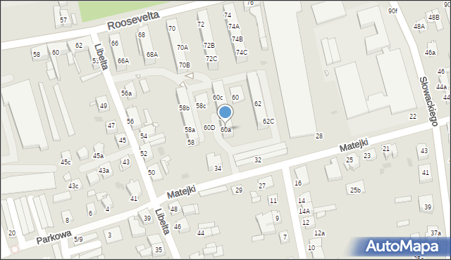 Gniezno, Libelta Karola, 60a, mapa Gniezna