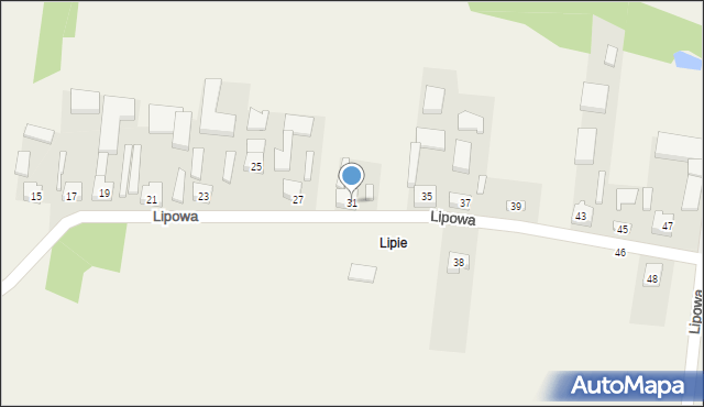 Godzianów, Lipowa, 31, mapa Godzianów