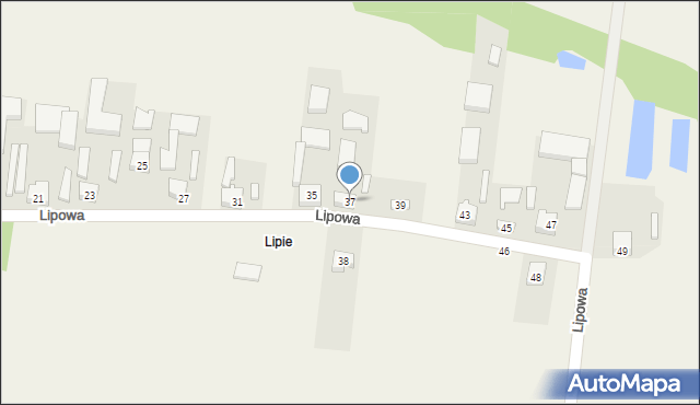 Godzianów, Lipowa, 37, mapa Godzianów