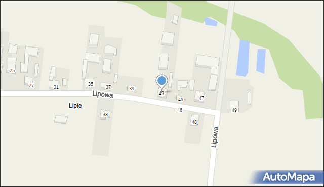 Godzianów, Lipowa, 43, mapa Godzianów