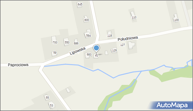 Godziszka, Lipowska, 41, mapa Godziszka